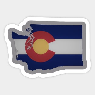 Washington Colorado Pride Flag -- WashCO flag Sticker